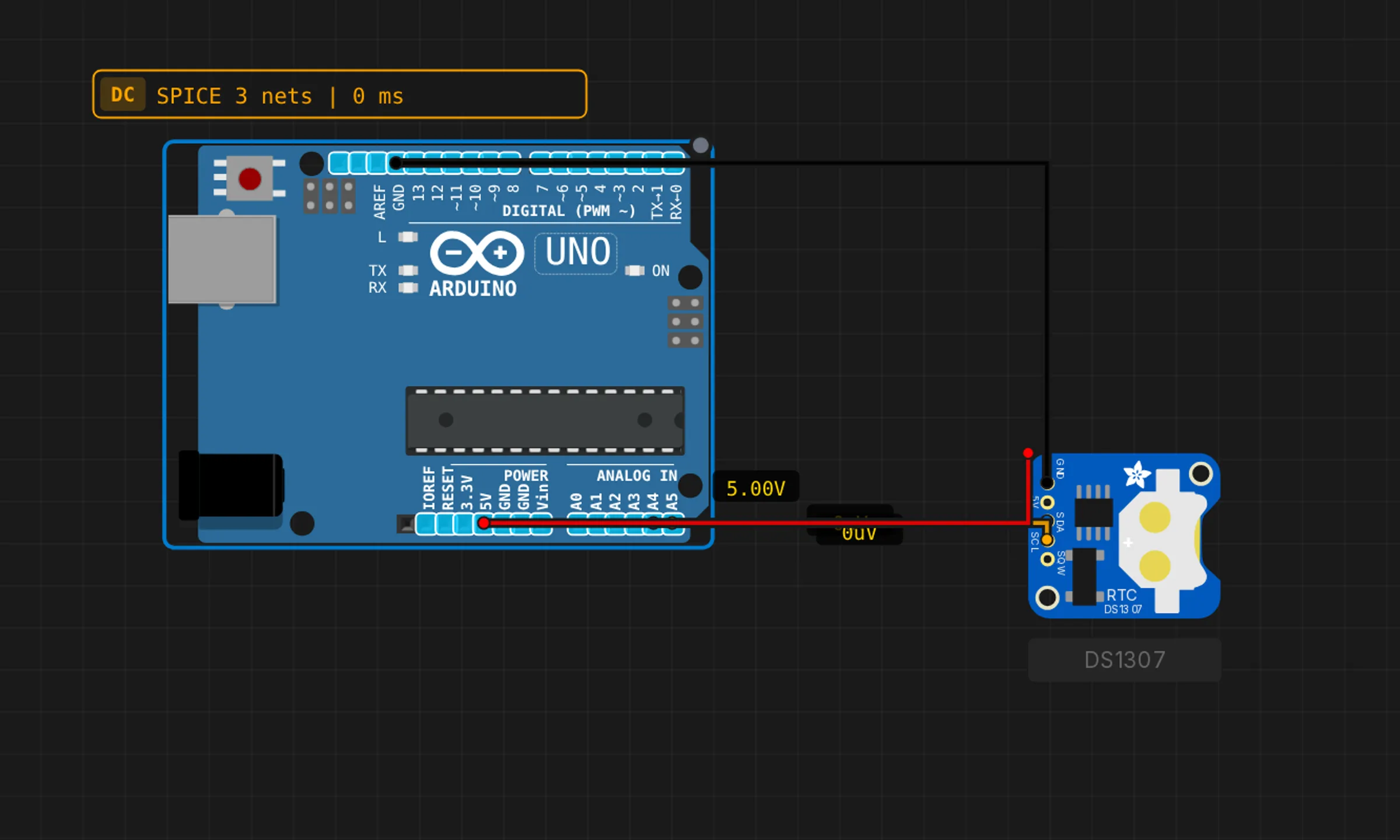 I2C RTC Clock with DS1307 on Velxio | Velxio Blog