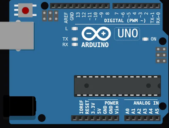 Arduino UNO on the Velxio canvas
