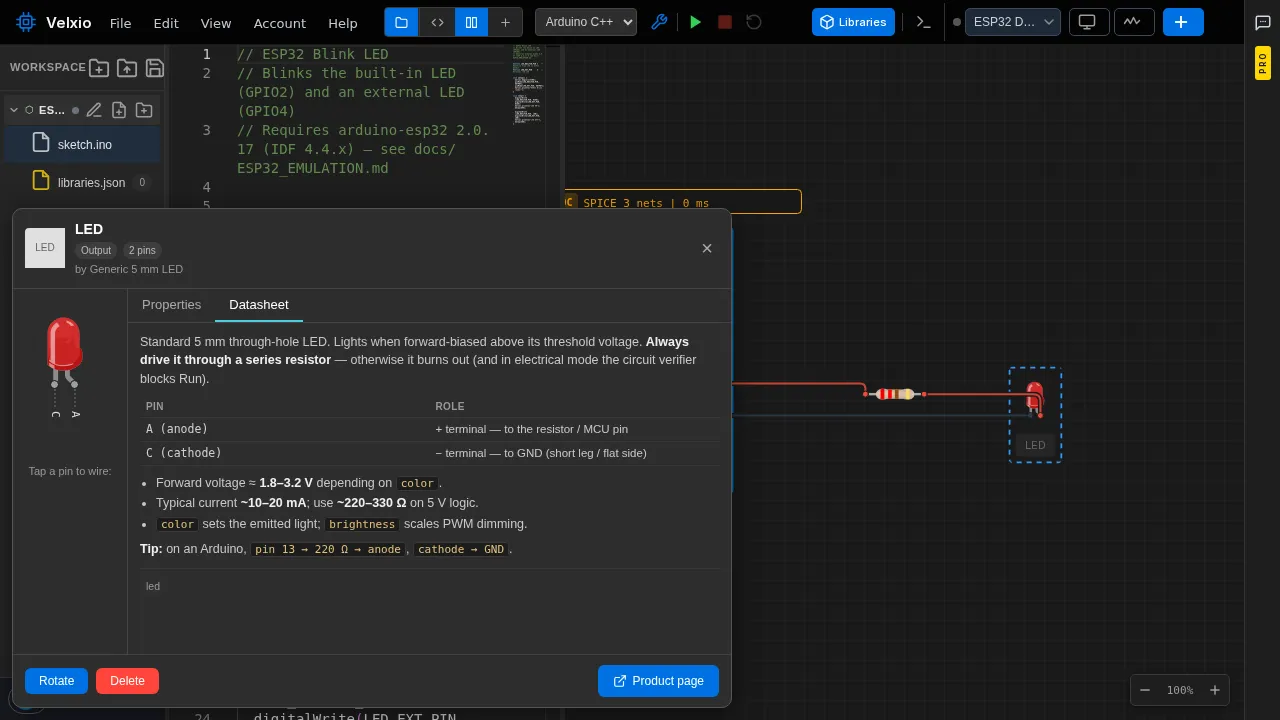 The part inspector: datasheet tab
