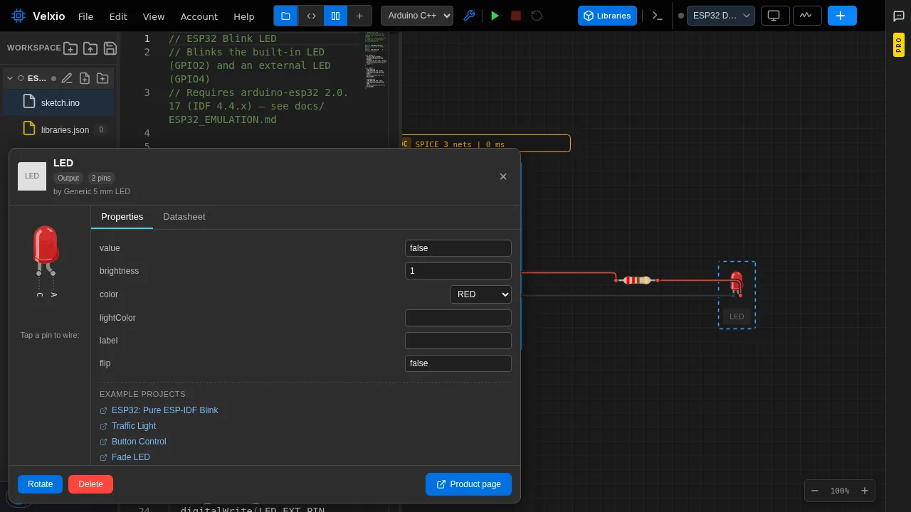 The part inspector: properties tab