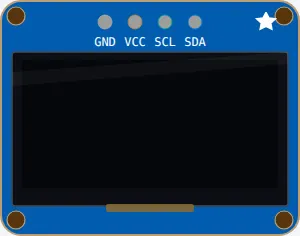SSD1306 OLED (I2C, 4-pin)